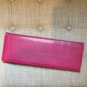 Love Jones Chic Fuchsia Clutch with hidden mirror and silver chain